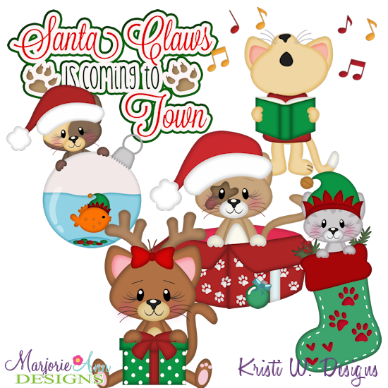 Santa Claws SVG Cutting Files + Clipart - Click Image to Close